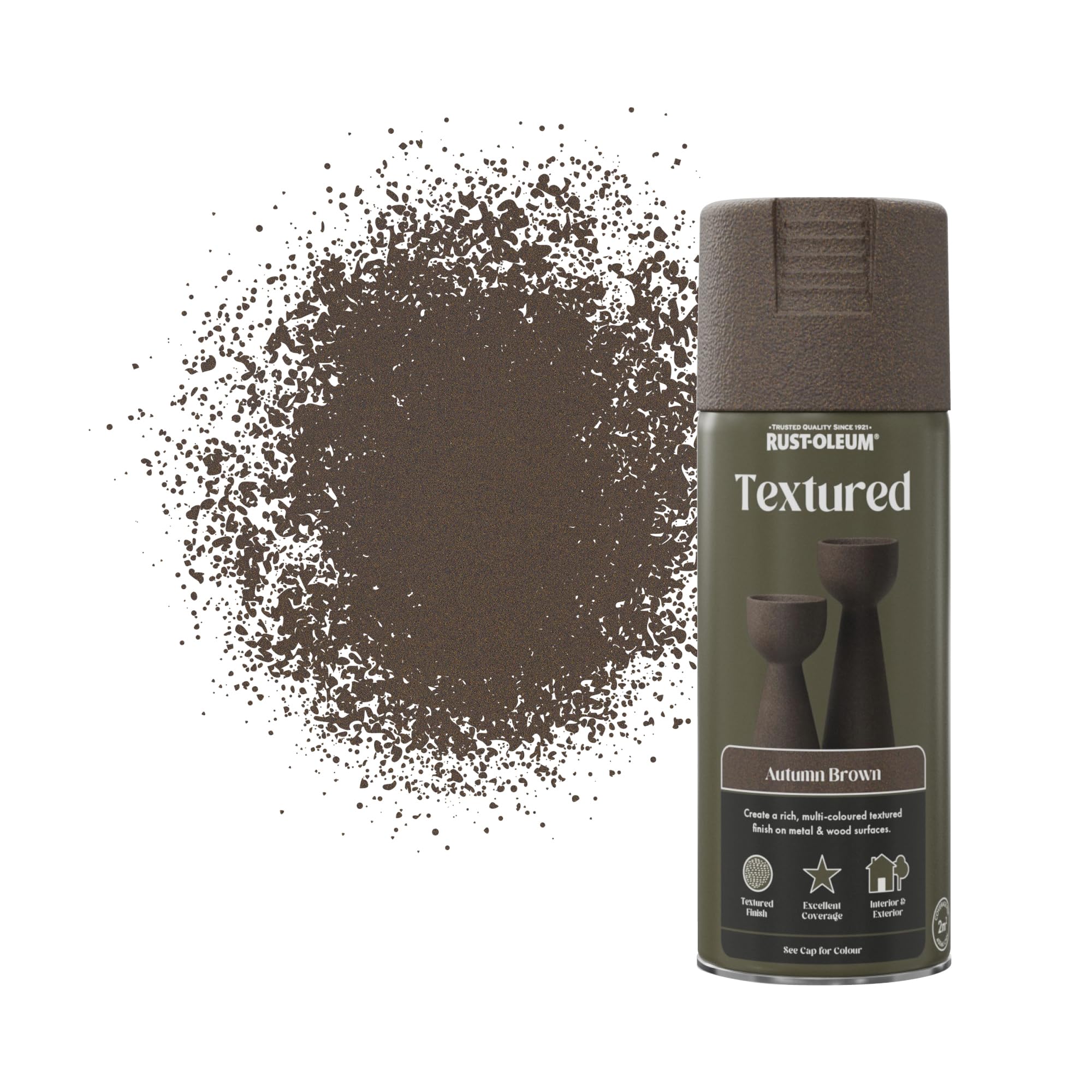 Rust-Oleum 400ml Textured Spray Paint - Autumn Brown
