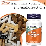 NOW Foods Zinc Picolinate 50mg, Vegan Capsules, 60 Count, Gluten Free view 3