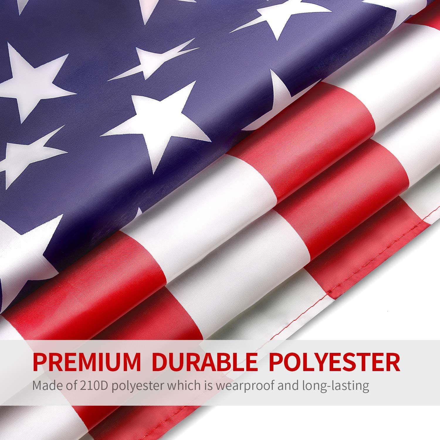 Free Walker American Flag 3x5 FT 2PACKS, Premium Nylon US Flags with Bright Vibrant Color and Brass Grommets for Indoors and Outdoors, Durable USA Flag for Outside(2xBreeze Style) : Garden & Outdoor