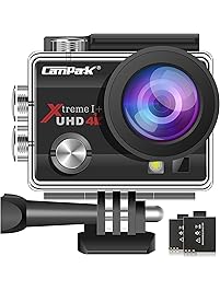 Campark ACT74 Action Camera 16MP 4K WiFi Waterproof Sports Cam 170 Degree Ultra Wide Angle Lens with 2 Pcs Rechargeable Batteries and Mounting Accessories Kits