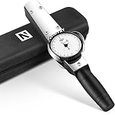 NEWTRY Dial Torque Wrench, 1-10N&middot;m, &plusmn;3% Accuracy, w/ 4-14mm Sockets | 0.1N&middot;m Graduation, Peak Memory, Dual-Scale Dial, Clockwise &amp; Counterclockwise, Alloy Steel, Anti-Slip Handle, 1/4" Drive