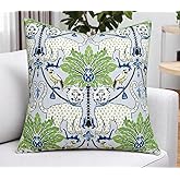 MANOJAVAYA Printed 20x20 Inch Decorative Throw Pillow Cover – Poly Cotton Blend Tropical Palm Safari Pattern – Shorey Wild