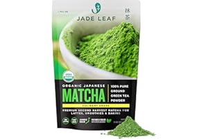 Jade Leaf Matcha Organic Premium Ceremonial Grade Matcha Green Tea Powder - Japanese - Culinary, Ingredient, Ceremonial Barista Teahouse, Latte, Collagen, 3.53 Ounce (Pack of 1), Culinary
