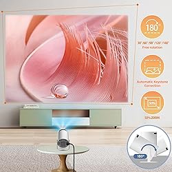 [180°Adjustable Stand] Smart Mini Projector with
