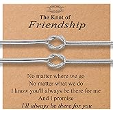 OAVOOK Gifts for Women Best Friend Bracelets for 2 Friendship Knot Bff Long Distance Christmas, Valentine, Birthday Gifts for Bestie