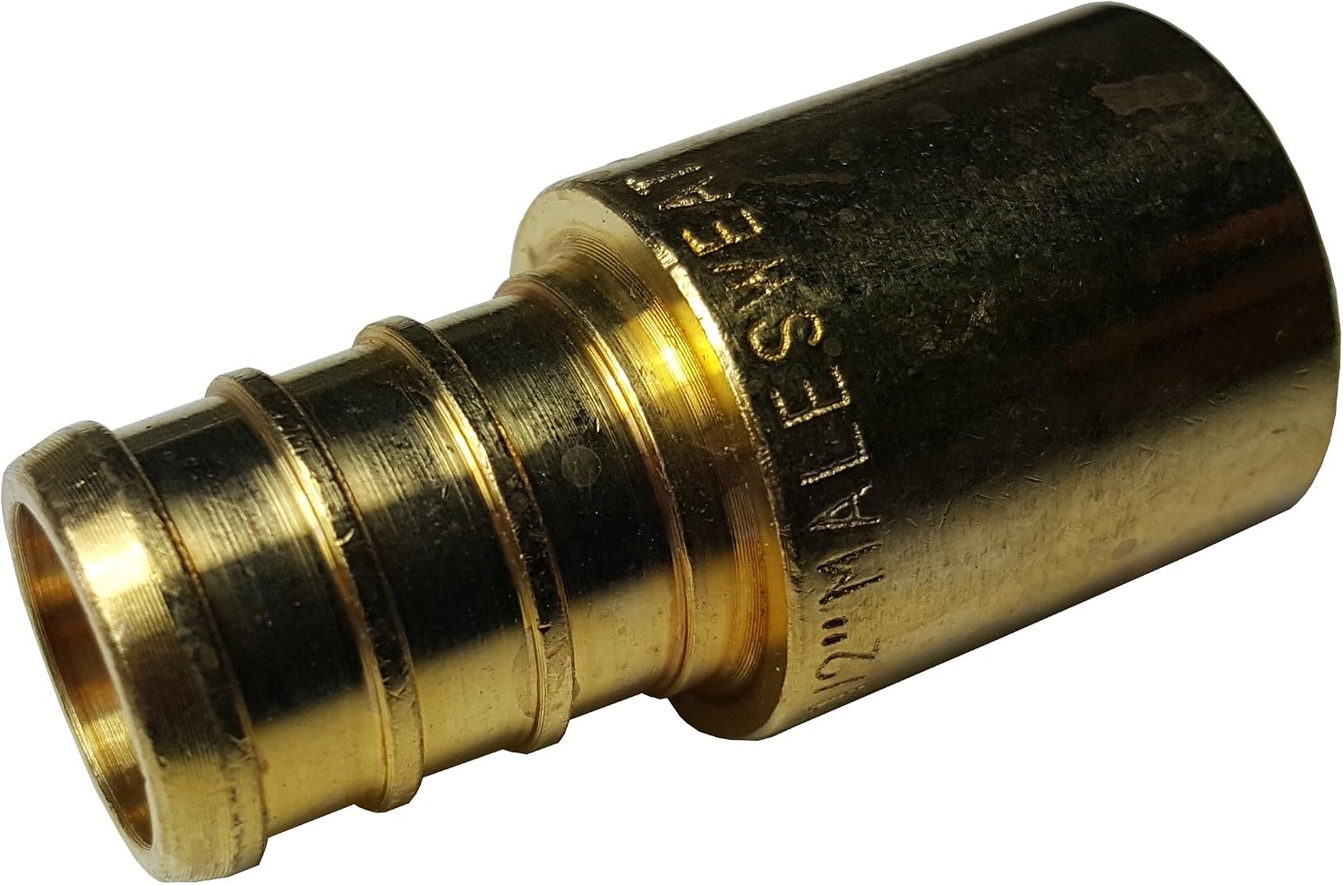 thumbnail image 2 of 3/4" PEX X 3/4" Male NPT Threaded Elbow – Brass Crimp Fitting For Plumbing 2 of 11