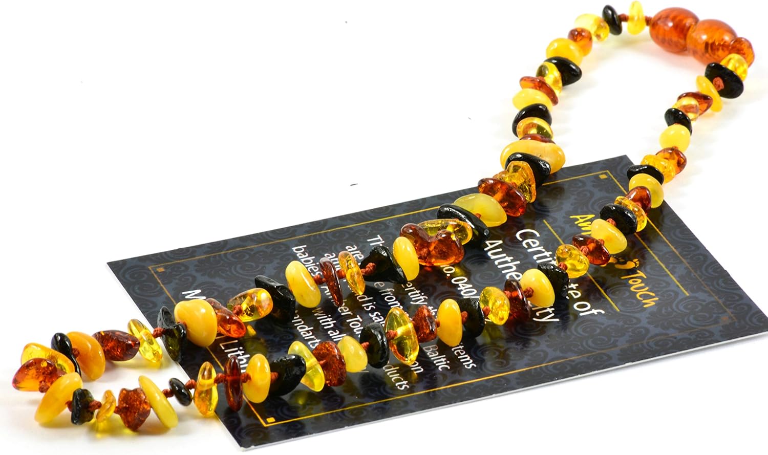 Baltic Amber Necklace (Unisex) 13 inch. - Natural Amber from Baltic Region : Baby