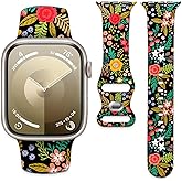 Sport Silicone Band Compatible with Apple Watch Bands 40mm 38mm 41mm Women Men,Soft Wristband Waterproof Replacement Sport Strap for iWatch Bands Series 10 9 8 7 6 5 4 3 2 1 SE Ultra