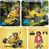 Playmobil Fun Stars Racing Banana Toy Car with Pull-Back & Disc Launcher view 4
