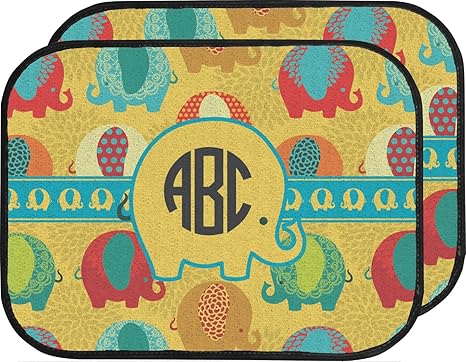Amazon Com Rnk Shops Cute Elephants Car Floor Mats Back Seat