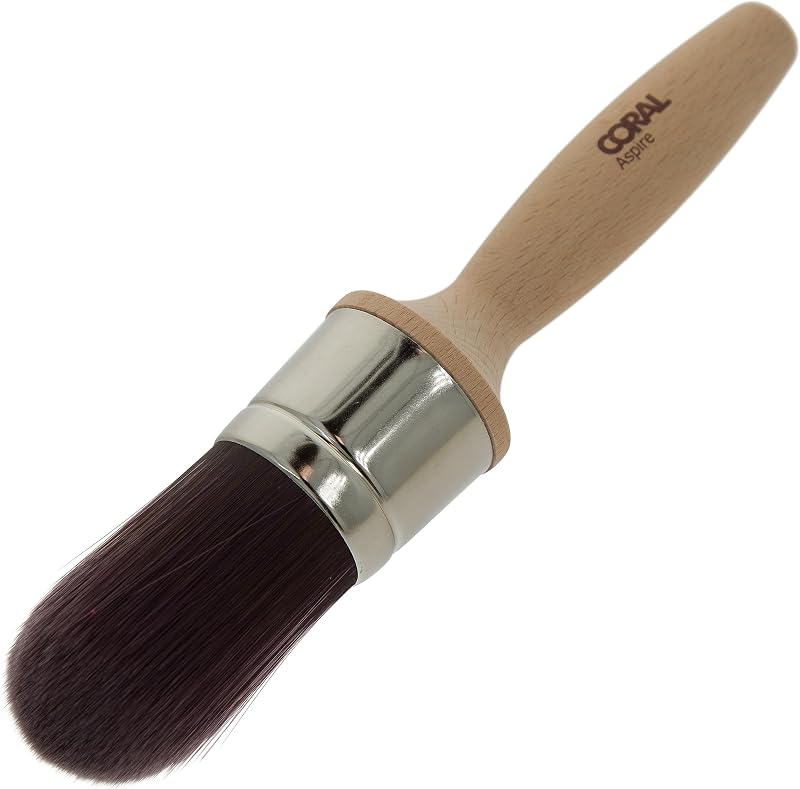 Coral Chunky Monkey 40mm Round Paint Brush Firm Convex Finish FSC Wood Handle