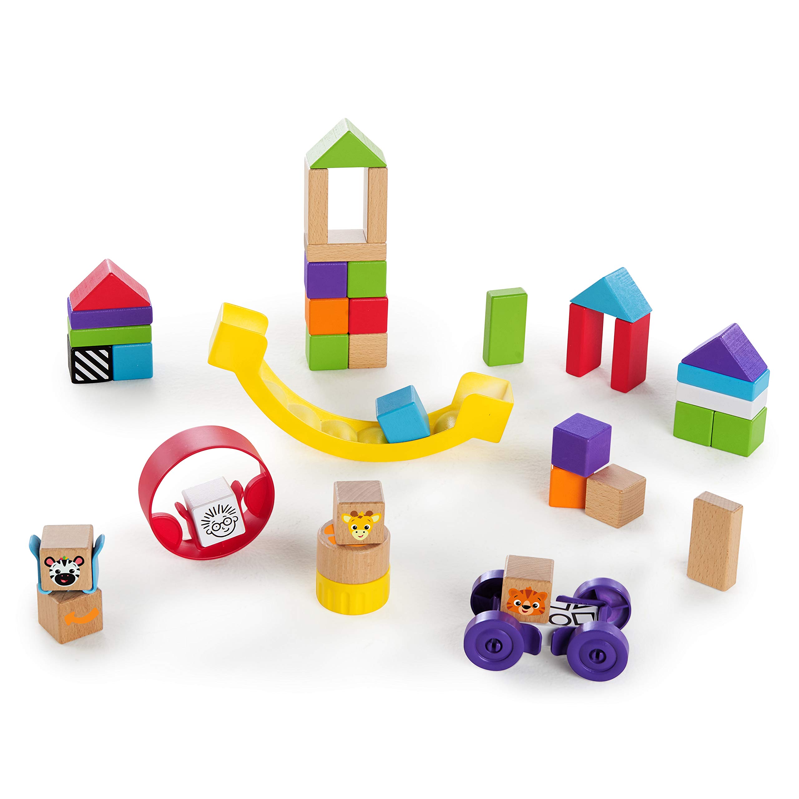 Baby Einstein by Hape E11873 – Multifunctional Building Blocks Set, Multi-Colour
