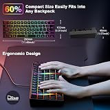 Snpurdiri 60% Wired Gaming Keyboard 61 Keys RGB Backlit QWERTY Black view 5