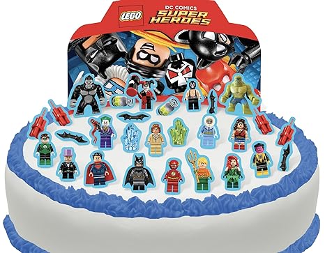 Toppershack 12 x decoración para pasteles comestibles PRECORTADAS de Lego Batman /(LEGO Super Héroes/) regalo de Navidad