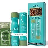 Malibu C Curl Wellness Collection - Curly Hair Care Set with Shampoo, Conditioner, Remedy Packets &amp; Hair Mask - For Wavy, Kinky, Textured &amp; Permed Curls - Vegan (4 ct)