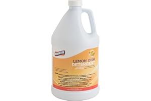 Genuine Joe GJO10359 Dishwashing Detergent -Liquid Solution -128 fl oz (4 Quart) -Lemon Scent -White