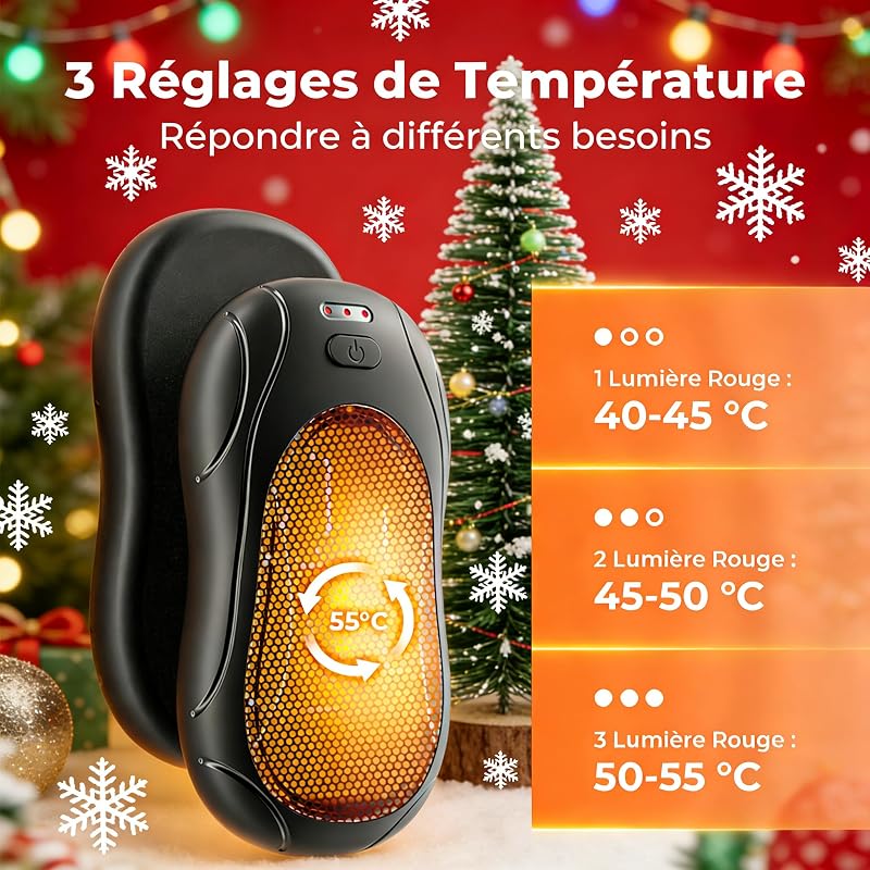 Chauffe Main Portable, 23H, 6000mAH Conception Divisée Amovible — photo 4 sur 8