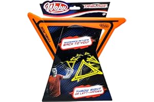 Wahu TriBlade Ultra-Modern Soft Boomerang for Right or Left Handed Throwers, Outdoor 360-Degree Throw and Catch Flying Ring Toy, Red