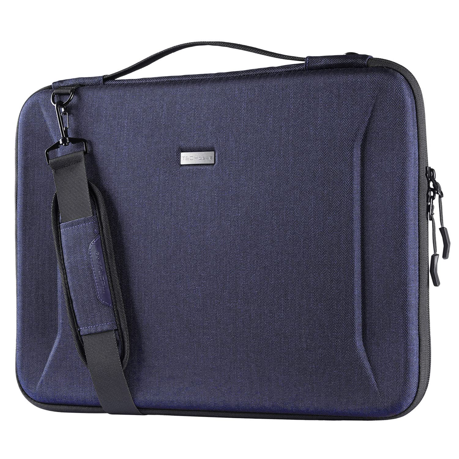 TECHGEAR Hard Shell Case for 15.6-16" Laptops, Zipped Travel Shockproof Sleeve Case, Shoulder Strap, fits Lenovo Yoga 720 IdeaPad 310 320 ThinkPad T570/Dell Inspiron 15/HP Envy 15/15.6" Notebooks etc โ image 1