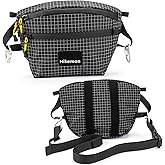 HIKEMAN Hiking Waist Packs Portable for Men Women,Waterproof Crossbody Fanny Pack with Adjustable Strap,Lightweight Chest Belt Bag for Hiking Running Travel Cycling(Black)