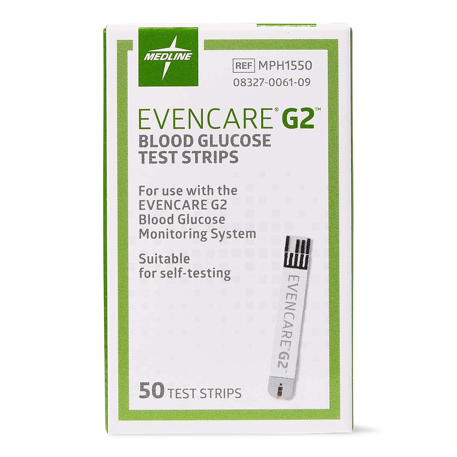 Medline Evencare G2 Blood Glucose Test Strips, For self-testing with Evencare G2 Monitoring System (50 Count): Industrial & Scientific
