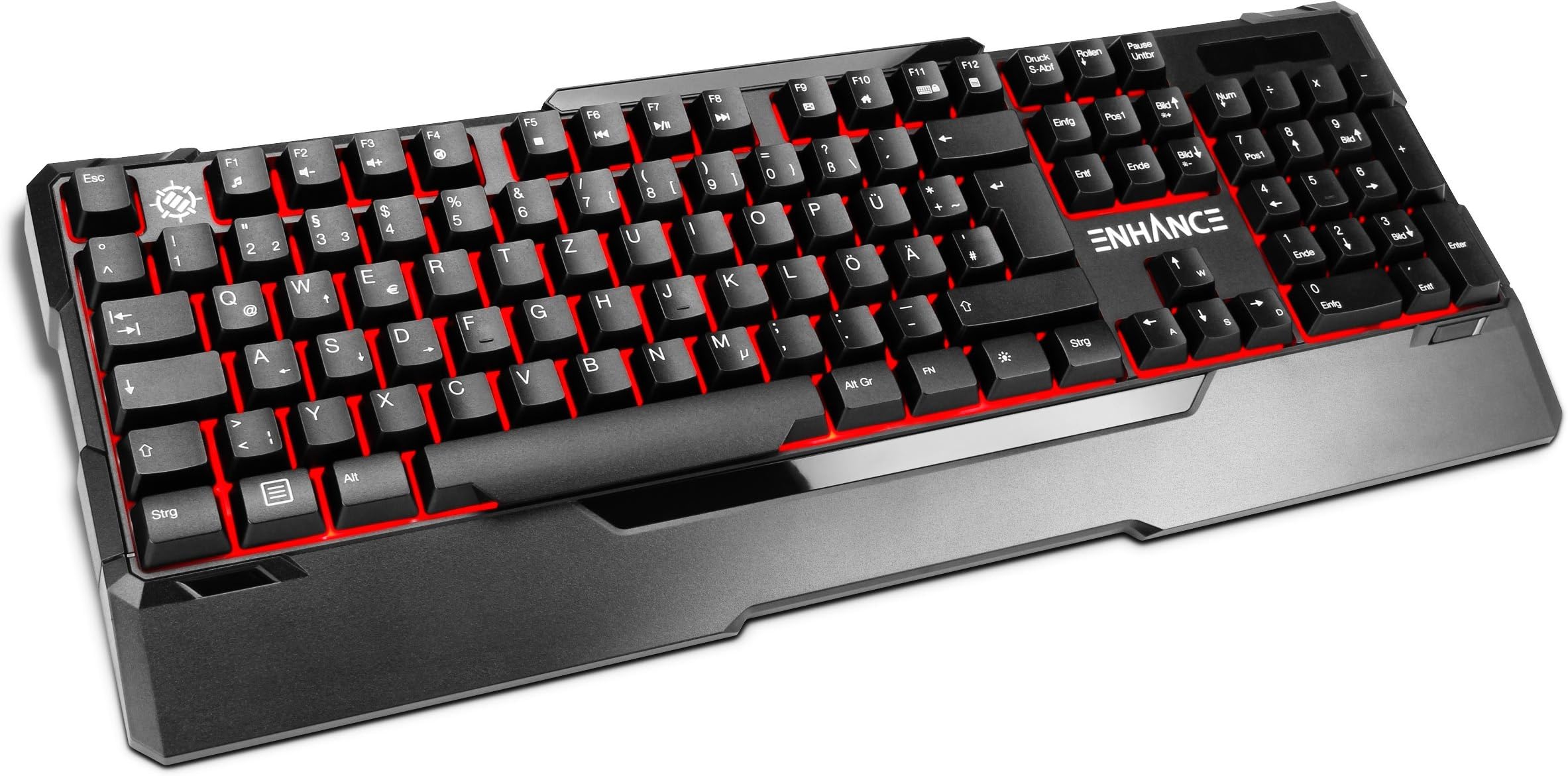 Enhance with Mechanical Feel Hybrid Switch LED Gaming Keyboard – 105 High Precision Key and 3 Adjustable Digital LED Backlight Colours for Alienware Storm, Corsair, Asus, Acer, Dell & more