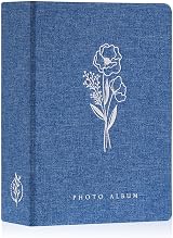 Lanpn Photo Album 7x5 Blue Linen 200 Photos 13x18cm Top Loading
