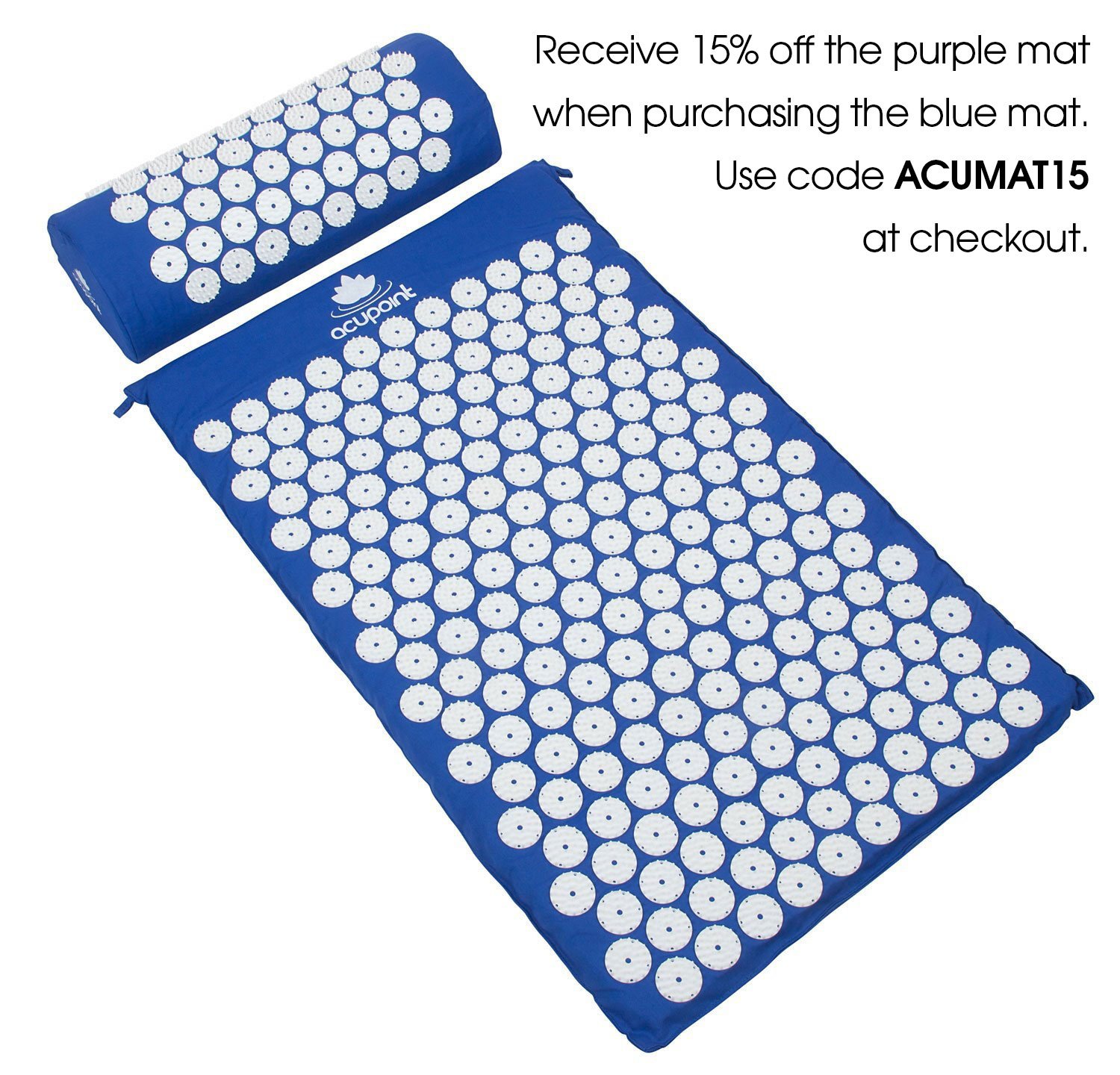 Acupoint Acupressure Mat Pillow Set Back And Neck Pain Relief