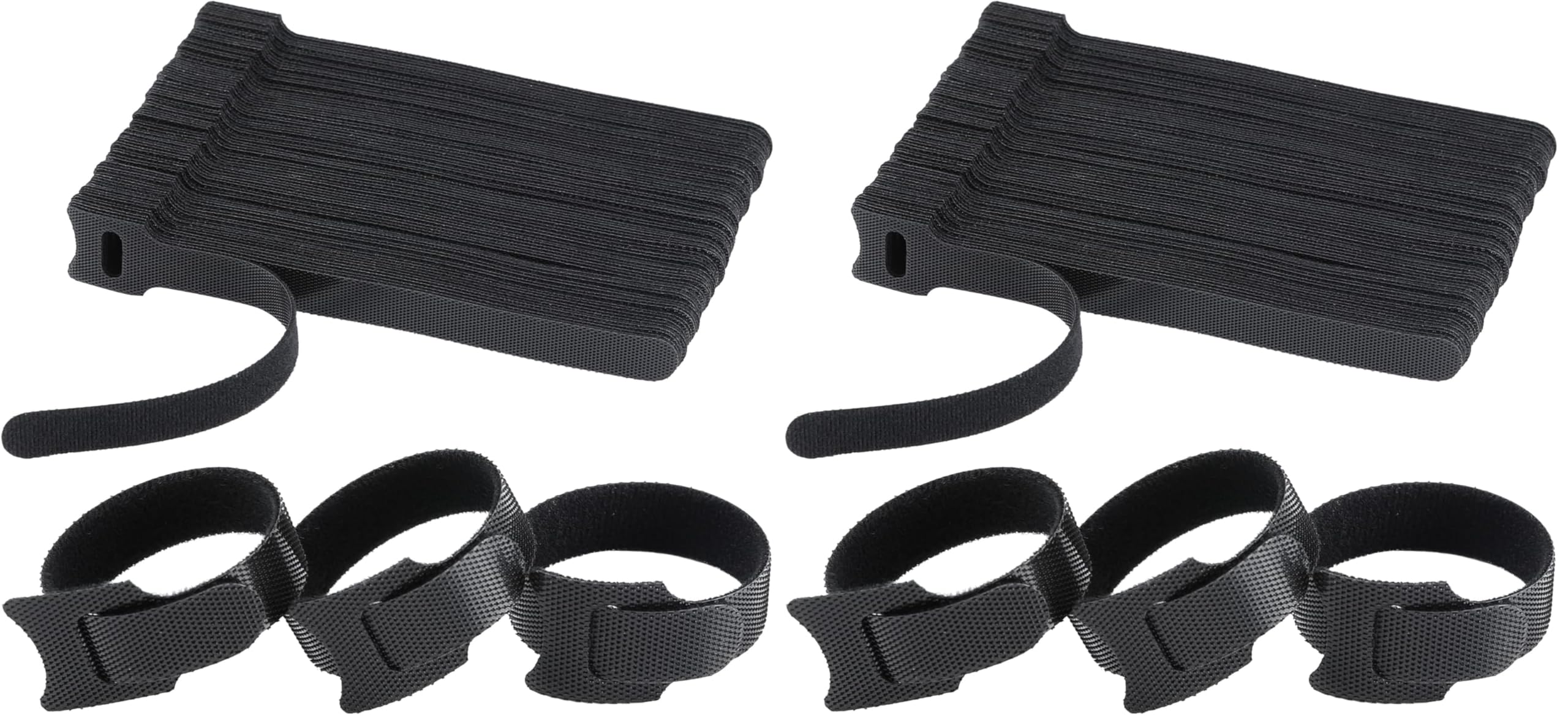 MVYC 120PCS 6 Inch Reusable Cable Ties Wire Ties Cord Organizer Cable Organizer Adjustable Management Black (Pack of 2)