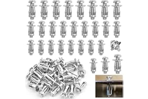 Kynetik Expansion Screw Petal Jack Nuts, Pack of 45 Metal Expansion Anchor, M4 M5 M6 Petal Expansion Bolt with Screws Assembl