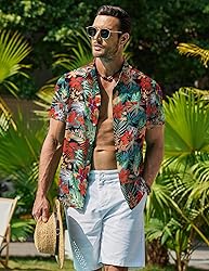 COOFANDY Mens Summer Shirt Button Up Short Sleeve