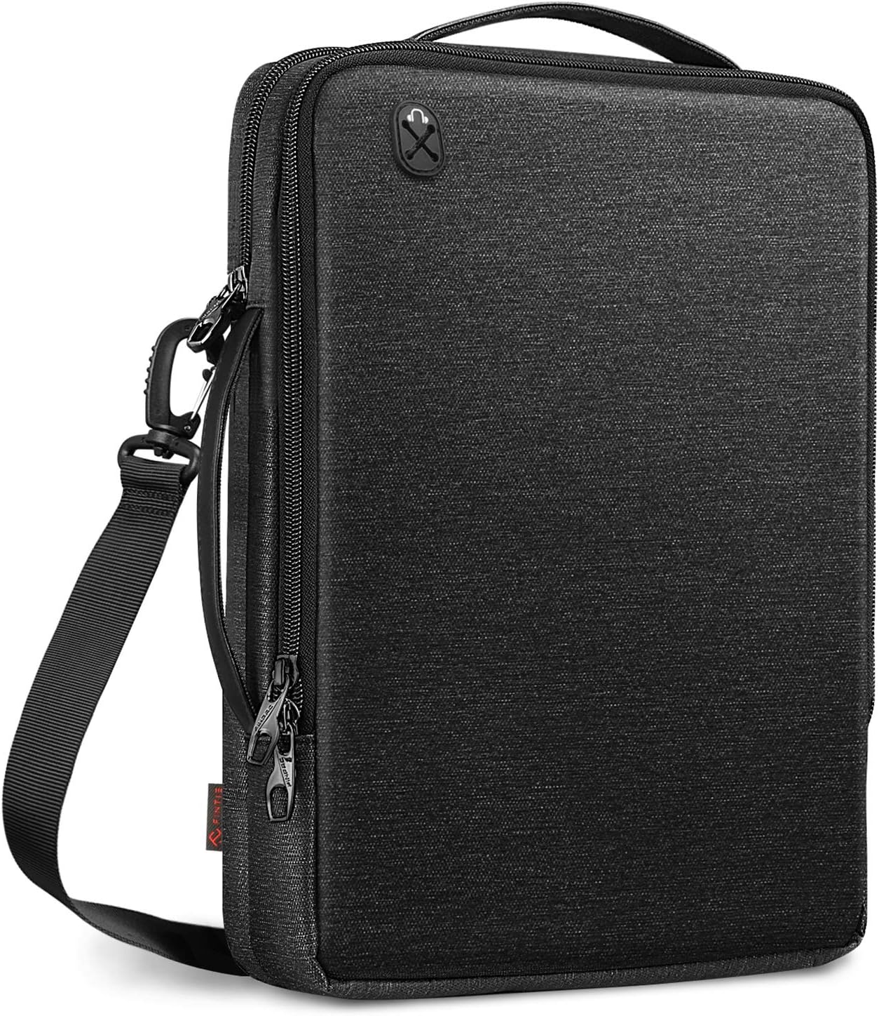 FINPAC 13-inch Laptop Shoulder Bag for 13.3'' MacBook Pro/Air, 12.9-inch iPad Pro(2018-2021), Water-Resistant Electronics Carrying Bag for Chromebook/Surface Pro/Dell/HP(Black): Shoes