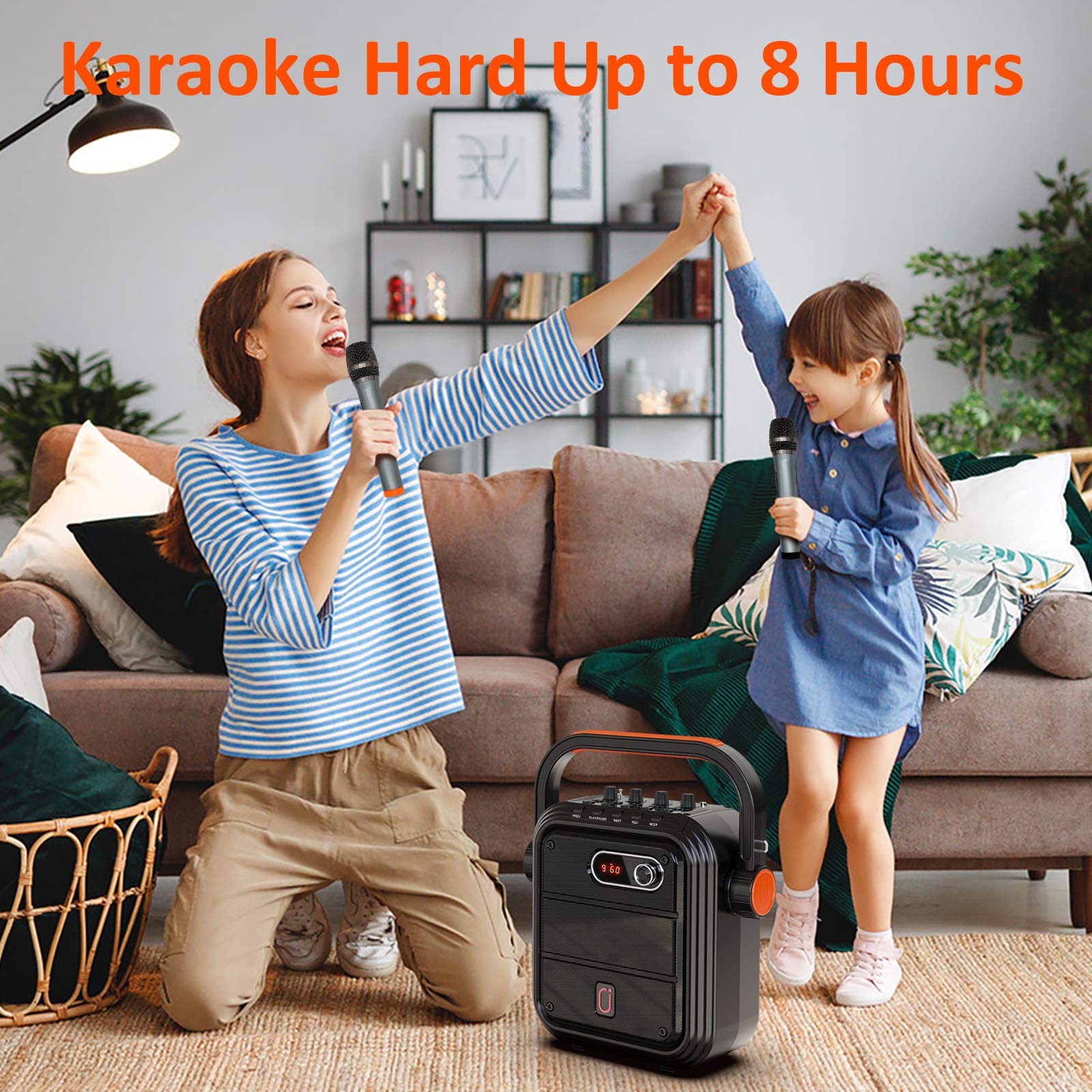Mua JYX Karaoke Machine with 2 UHF Wireless Microphones, Portable ...