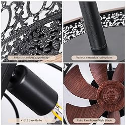 REDSTAR Industrial Caged Ceiling Fans with
