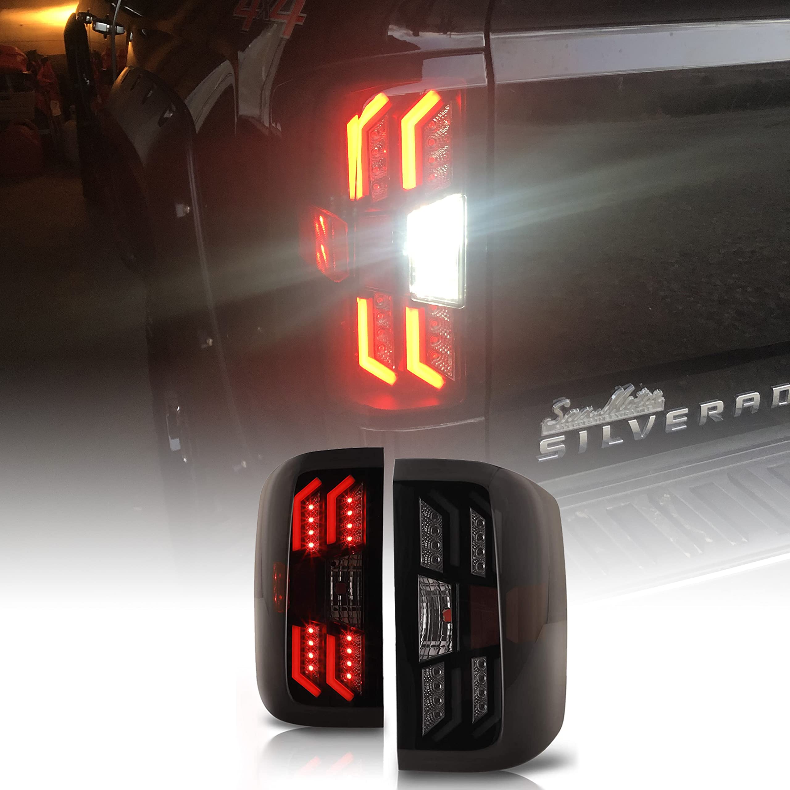 Photo 1 of ***Missing resisters***AUTOFREE LED Tail Lights for Chevy Silverado 1500 2014-2018 & Chevy Silverado 2500HD/3500HD 2015-2018, Not for Silverado with Factory LED Tail Light, Smoke Lens***Missing resisters***