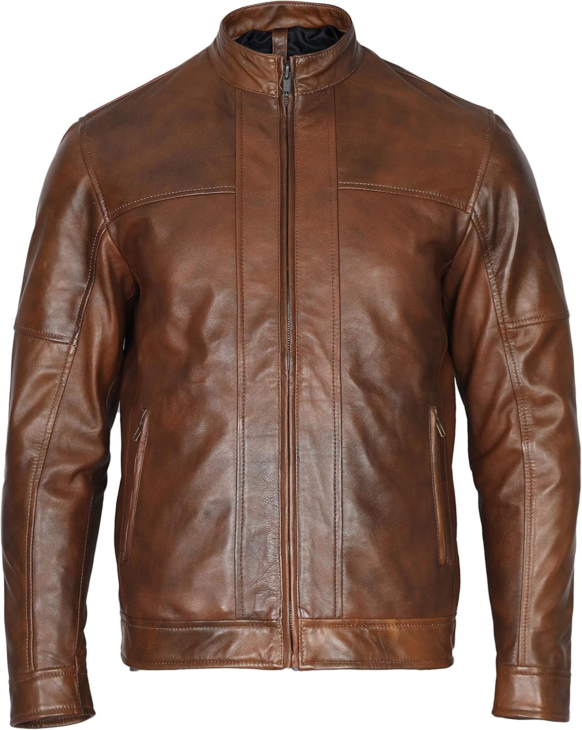 Legacy Pure Leather Jacket for Men Light weight Stylish 12 Tan