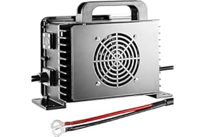 Eliumsync 2000W Lithium Battery Charger 58.4Volt 25AMP 16S LiFePo4 48V25A O-Type Terminal-M8 for 48V Golf Carts