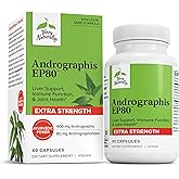 Terry Naturally Andrographis EP80 Extra Strength - Brain Health & Immune Support - Joint Health Supplement to Aid Mobility - Vegan Adaptogen Supplement for Energy & Liver Support - 60 Capsules
