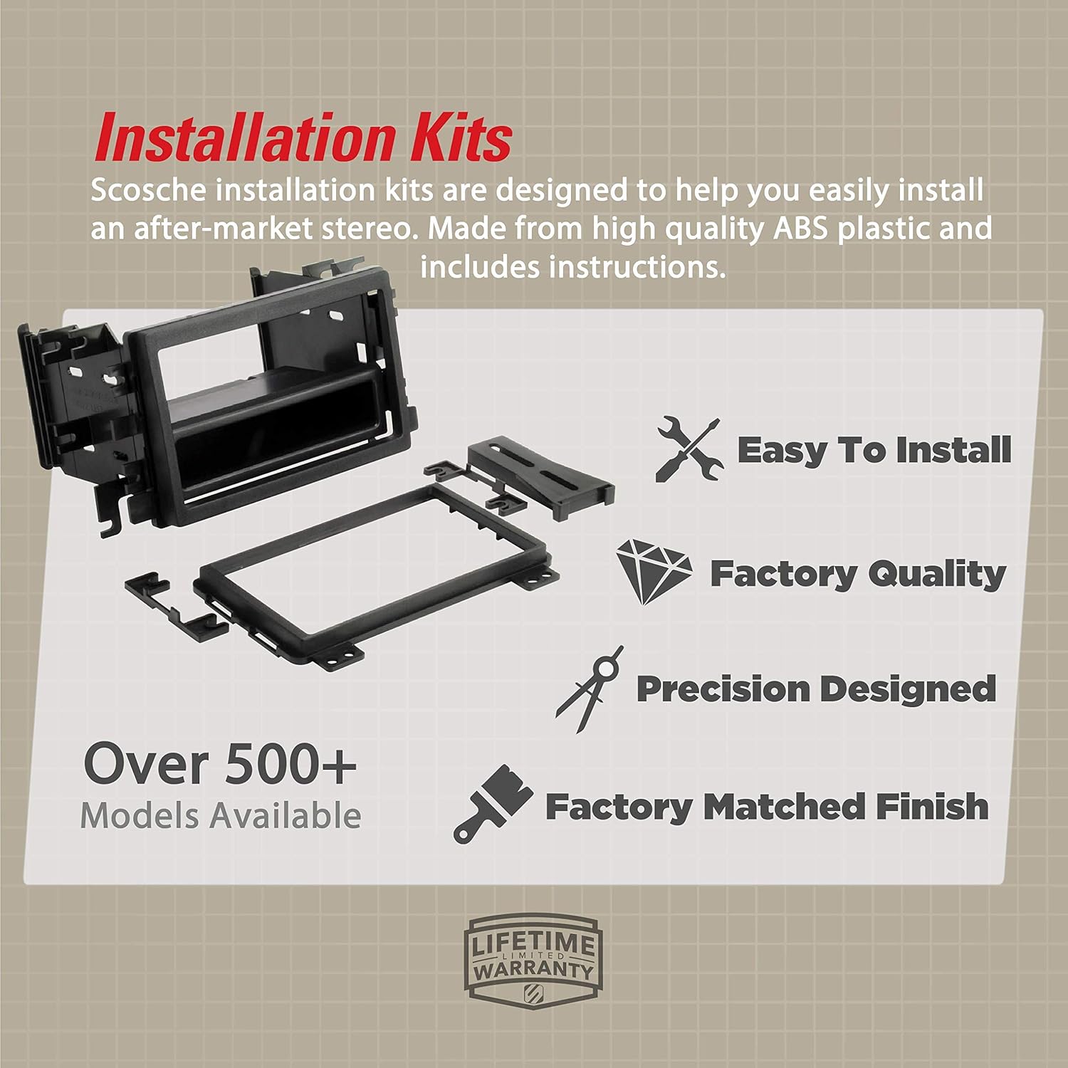 Scosche GM1583B Single DIN Install Dash Kit for Select 1992-Up Chevrolet/Cadillac/Oldsmobile Vehicles: Car Electronics