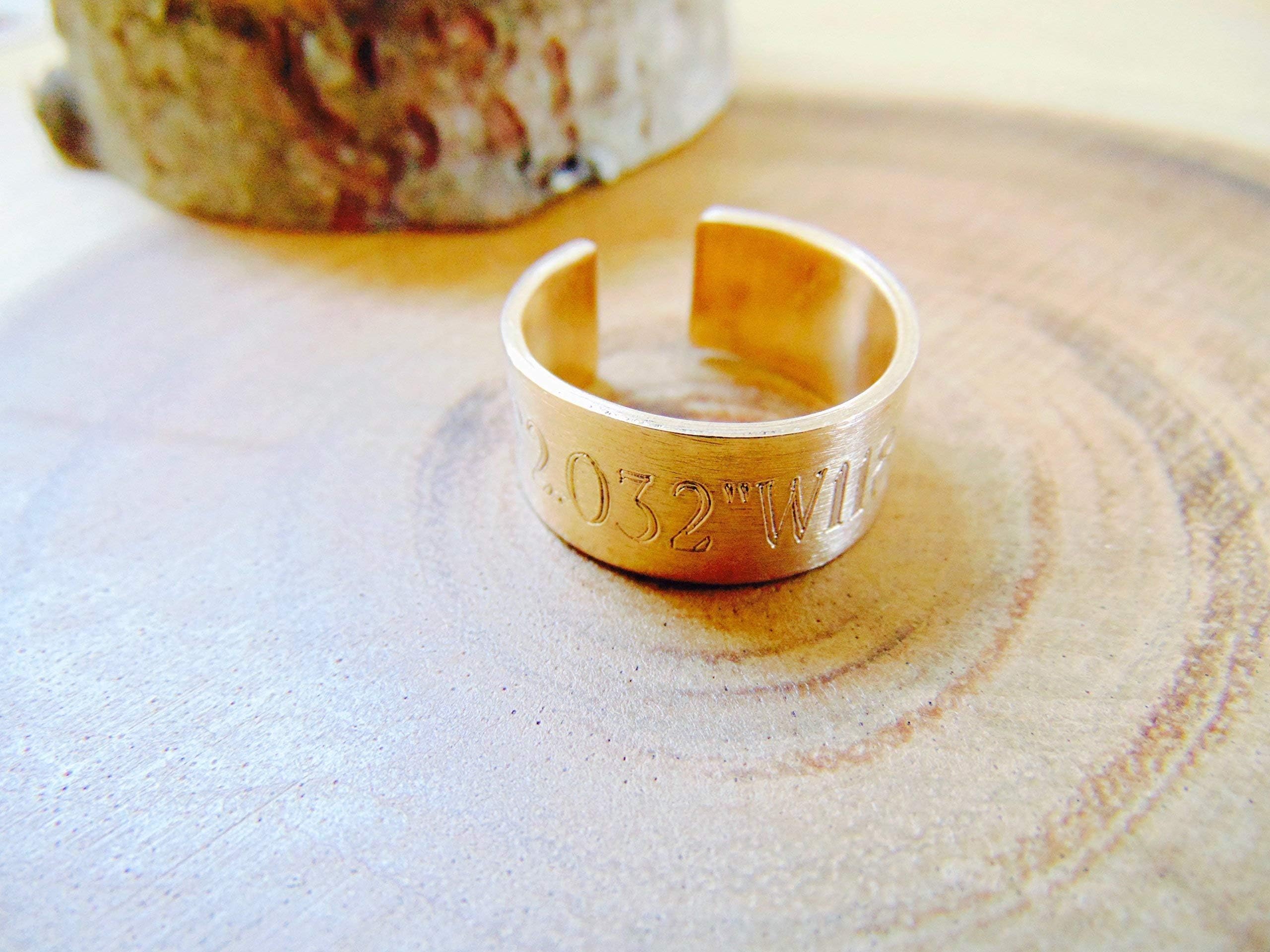 Customized Latitude Longitude ring By MyWhys Personalized engraved Location GPS ring