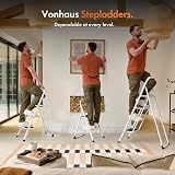 VonHaus Step Ladder – 3 Step Folding Steel Ladder 150kg Capacity view 9