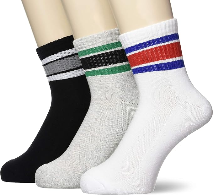 Amazon ヘインズ ショートソックス 3足組 クォーターレングスラインソックス3p Hmscs5 メンズ ライン M ボクサー 通販