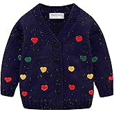 Mud Kingdom Girls Cardigan Sweaters Cute Colorful Love