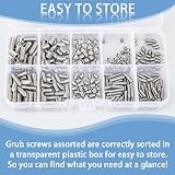 YSDMY 305Pcs Grub Screws Set M3/M4/M5 Stainless Cone Point Hex Key Included view 3