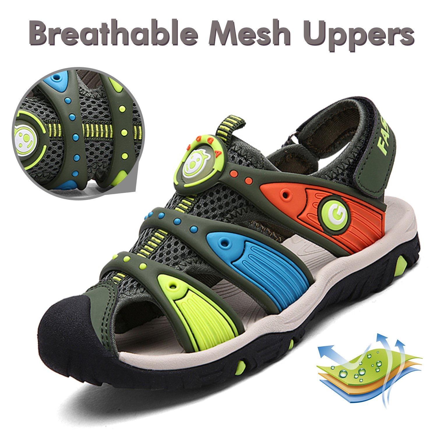 girls athletic sandals