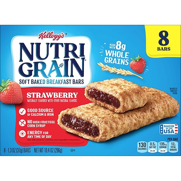 NUTRI-GRAIN CEREAL BARS, STRAWBERRY (PACK OF 2)
