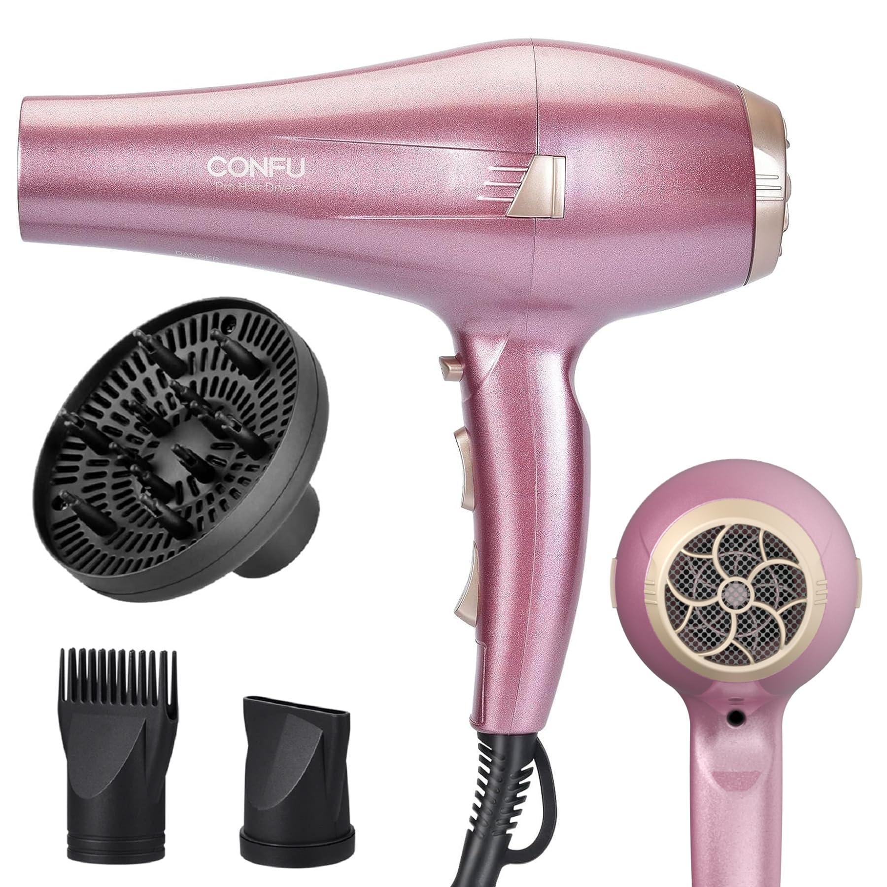 Photo 1 of ****Parts only****

CONFU Hair Dryer, Professional Ionic Salon Blow Dryer with Diffuser for Women and Men, 5X Fast Drying, Powerful and Quiet Hair Blow Dryer for Fast & Easy Styling (1875 Watts)
