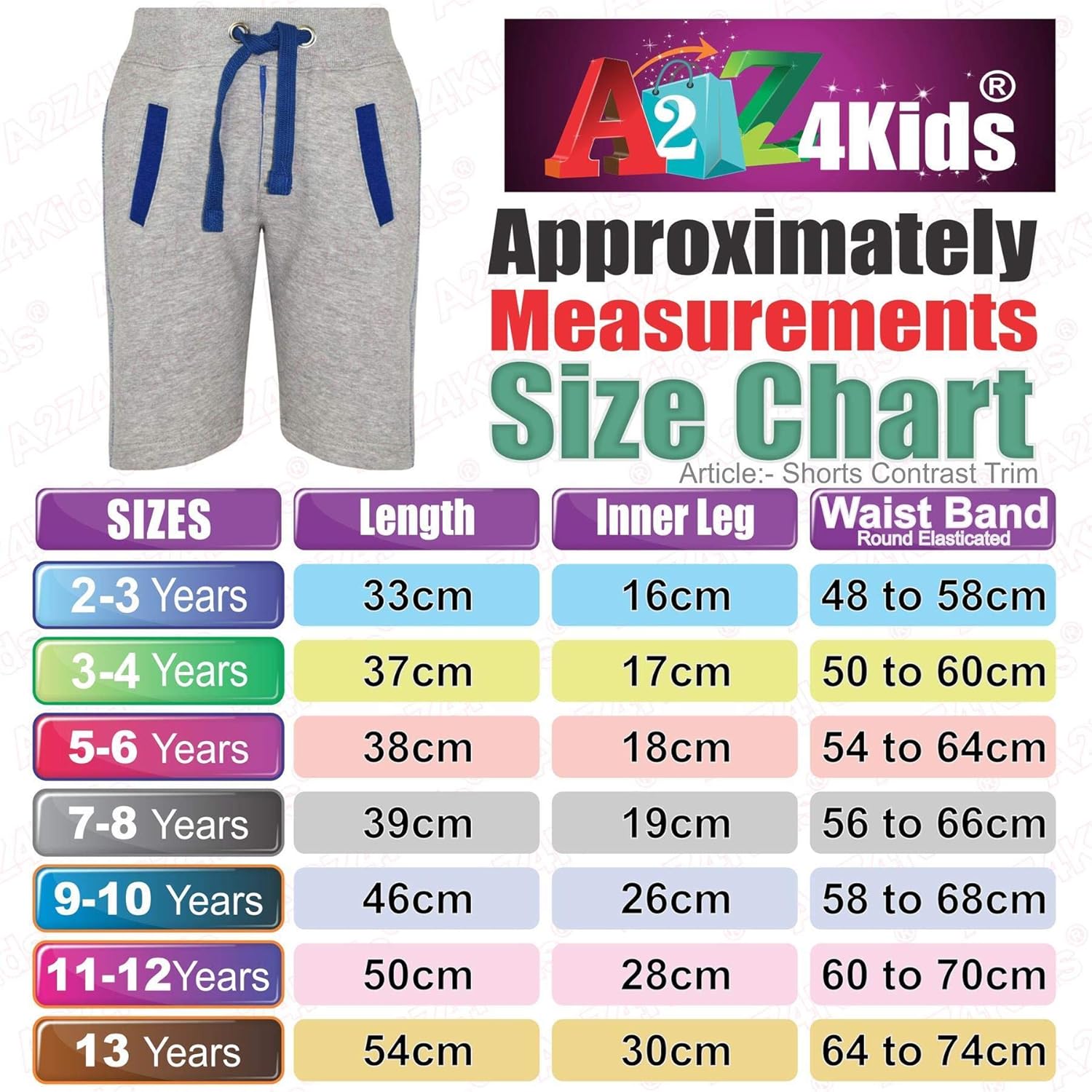 a2z shirt size chart