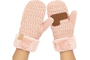 Funky Junque Kids Mittens – Thermal Knit Fleece Lined Winter Gloves for Boys & Girls Ages 5–7, Soft Cozy Cold Weather Wear