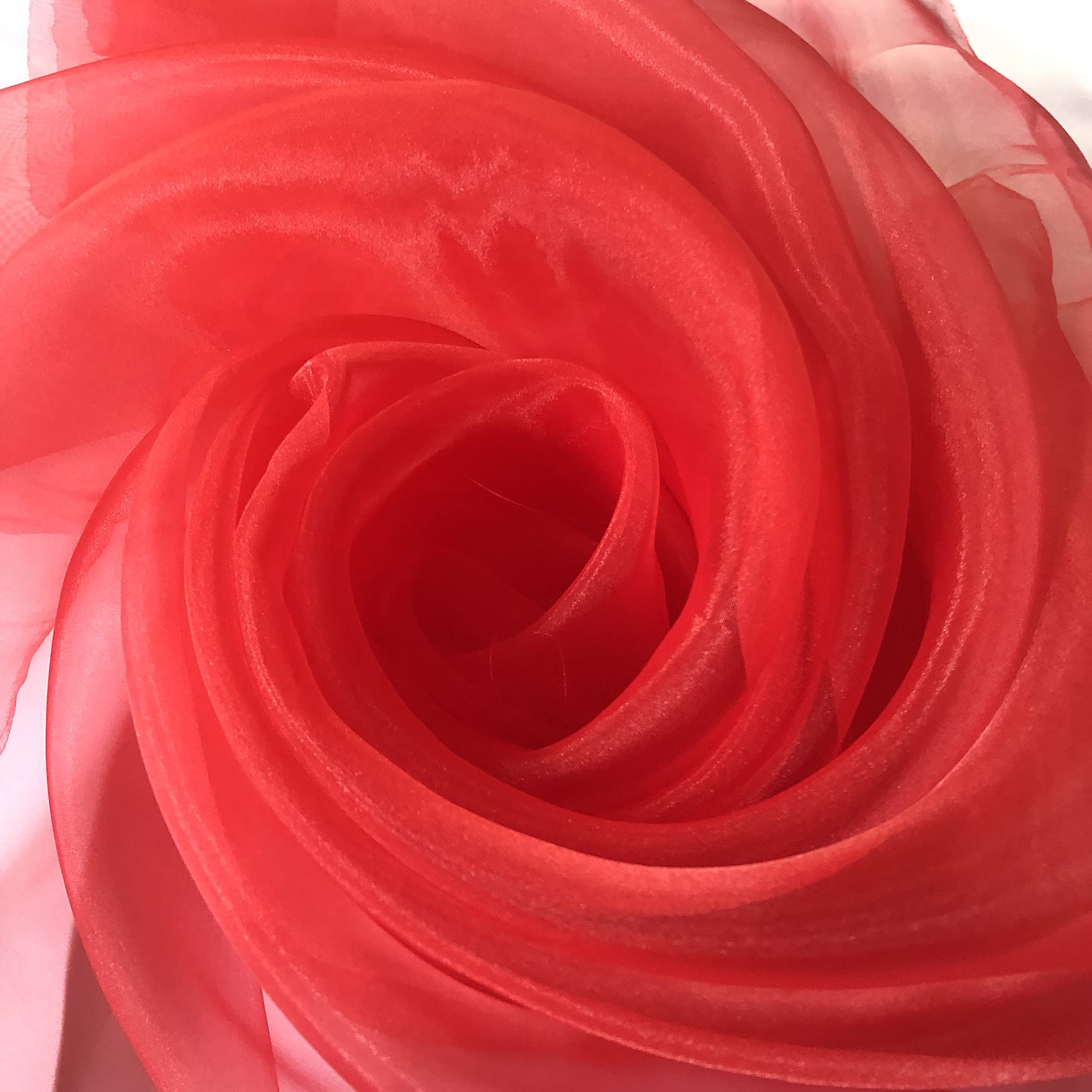 Megachest 145CM Wide Soft Organza Dress Fabric Fancy Costumes Decorations 50 Colors(red, 5 Meters)